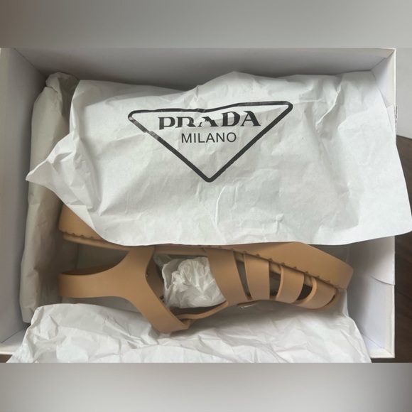 NWT Prada Women's Monolith Cage Platform Sandals Rubber - Picture 7 of 9